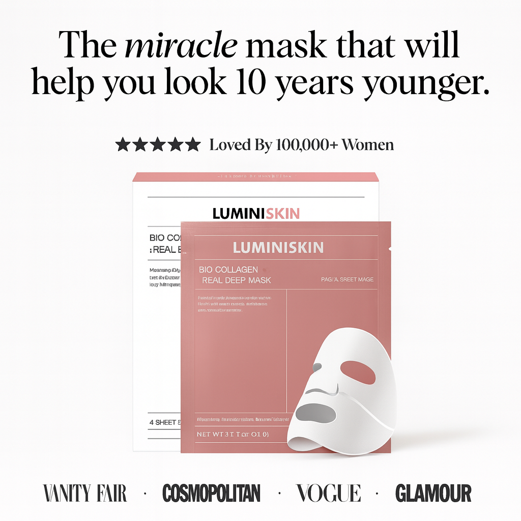 LuminiSkin™ – Anti-Aging &amp; Natural Radiance Collagen Face Mask